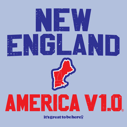 Funny New England T-Shirt - Copyright 2024 - It's Great To Be Here (R) Graphic Tee Shirts - Festa Parties Incorporated, www.GreatToBeHere.com, Vero Beach, Florida USA, All Rights Reserved