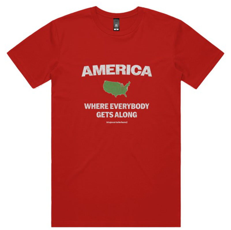 America, Where Everybody Gets Along - Fashion Unisex T-Shirt