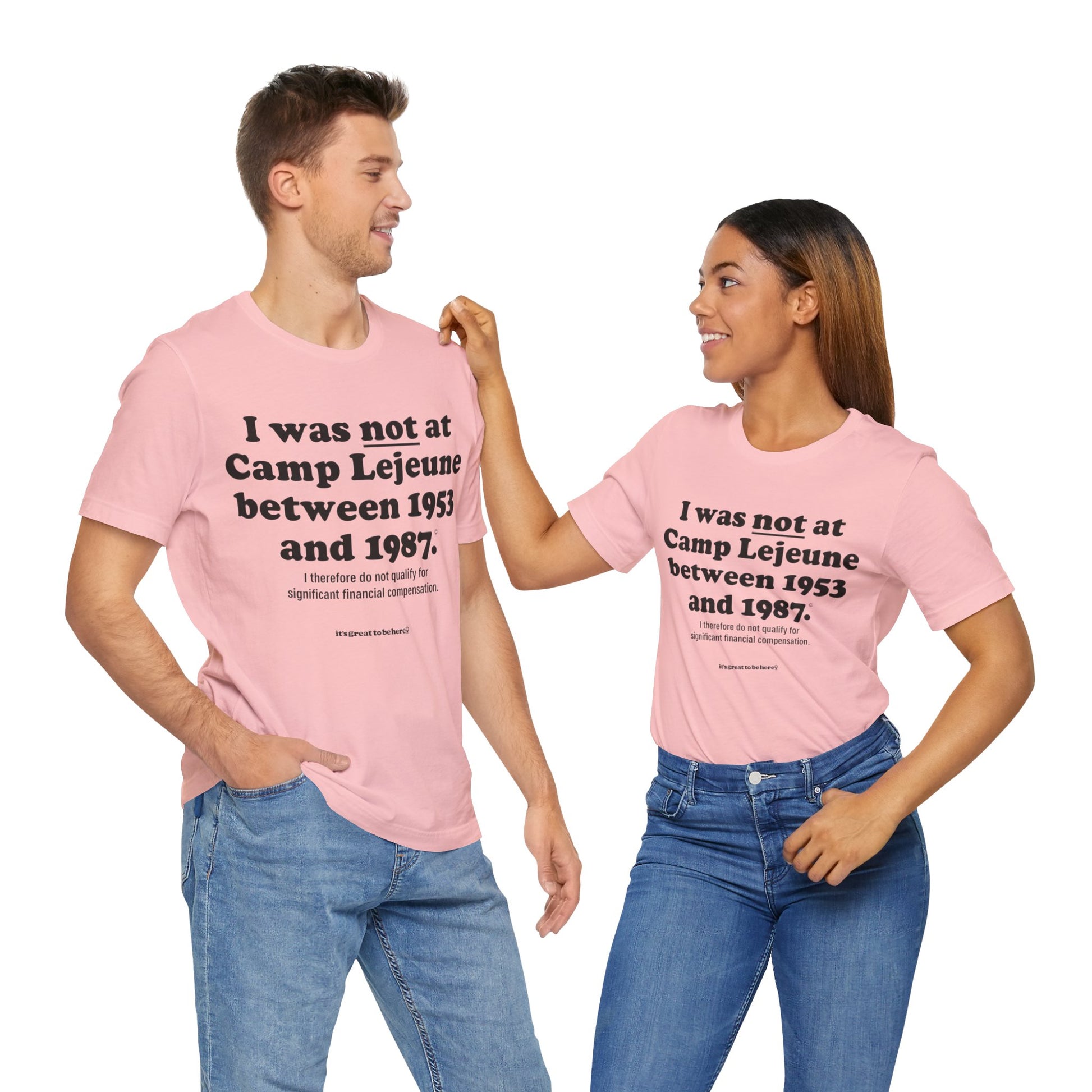 Funny T-Shirt - Copyright 2024 - It's Great To Be Here (R) Graphic Tee Shirts - Festa Parties Incorporated, www.GreatToBeHere.com, Vero Beach, Florida USA, All Rights Reserved