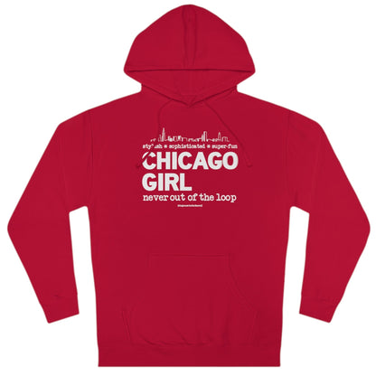 Chicago Girl Womens Hoodie (Hong Kong Taxi) || www.GreatToBeHere.com || Funny T-Shirt, Copyright 2024 Festa Parties Incorporated