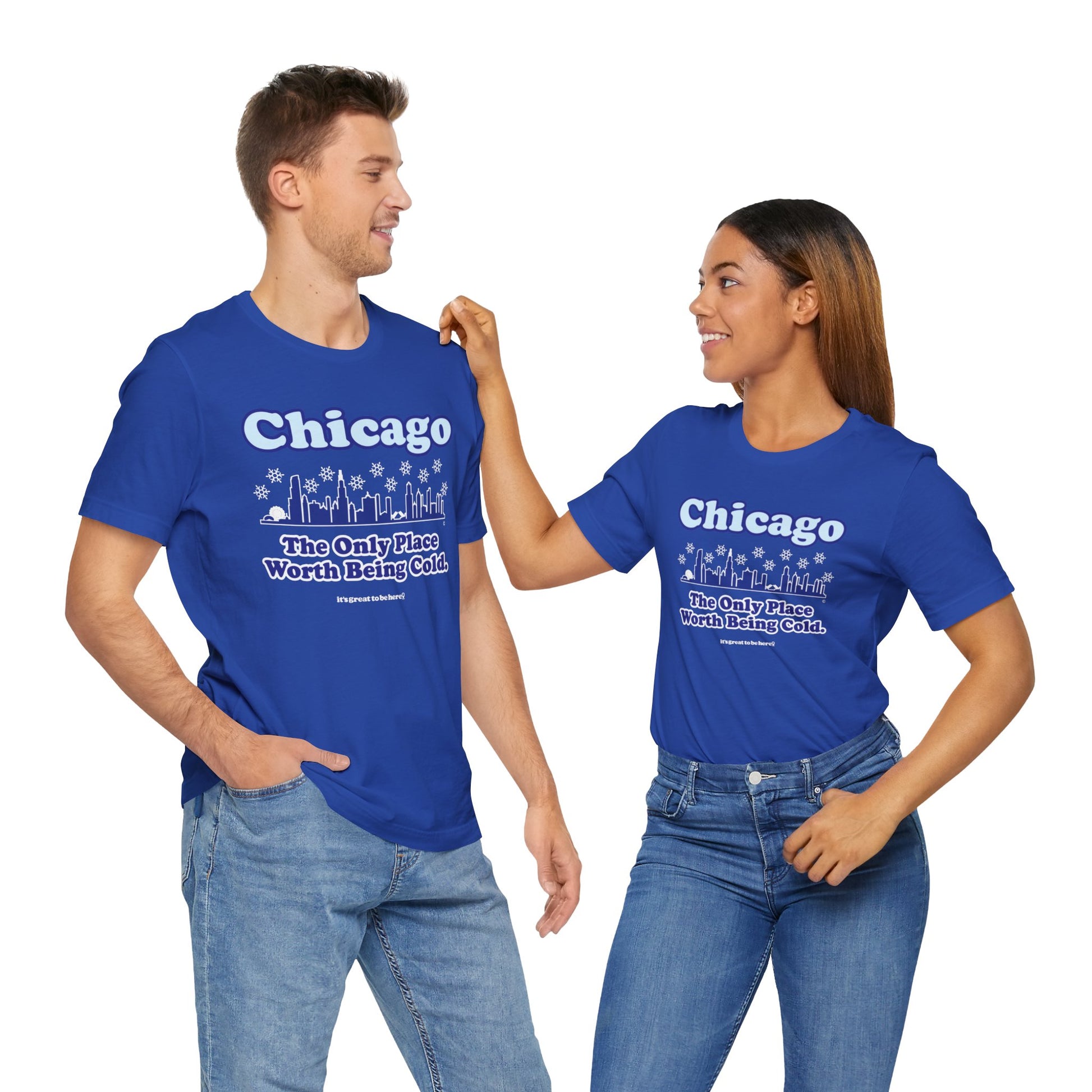Funny Chicago T-Shirt - Copyright 2024 - It's Great To Be Here (R) Graphic Tee Shirts - Festa Parties Incorporated, www.GreatToBeHere.com, Vero Beach, Florida USA, All Rights Reserved