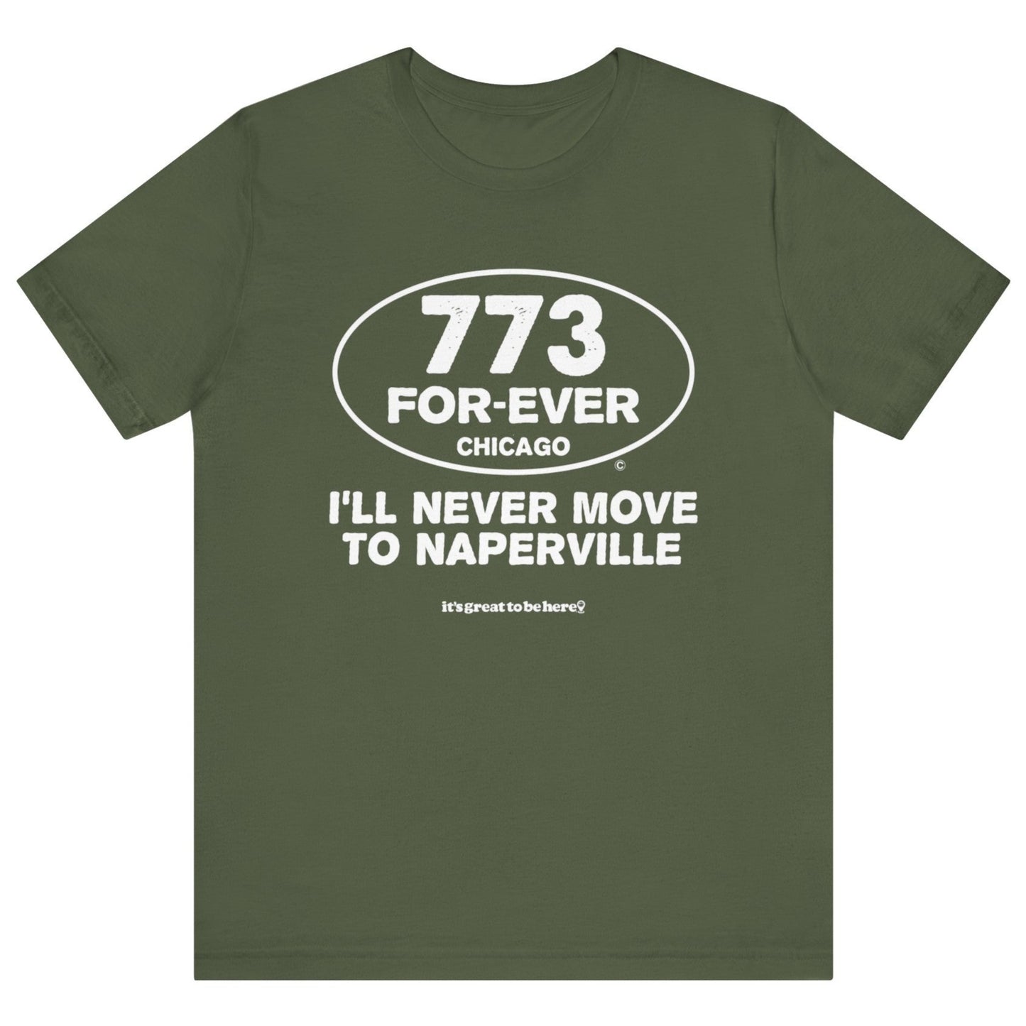 Funny Chicago T-Shirt - Copyright 2024 - It's Great To Be Here (R) - Festa Parties Incorporated, www.GreatToBeHere.com