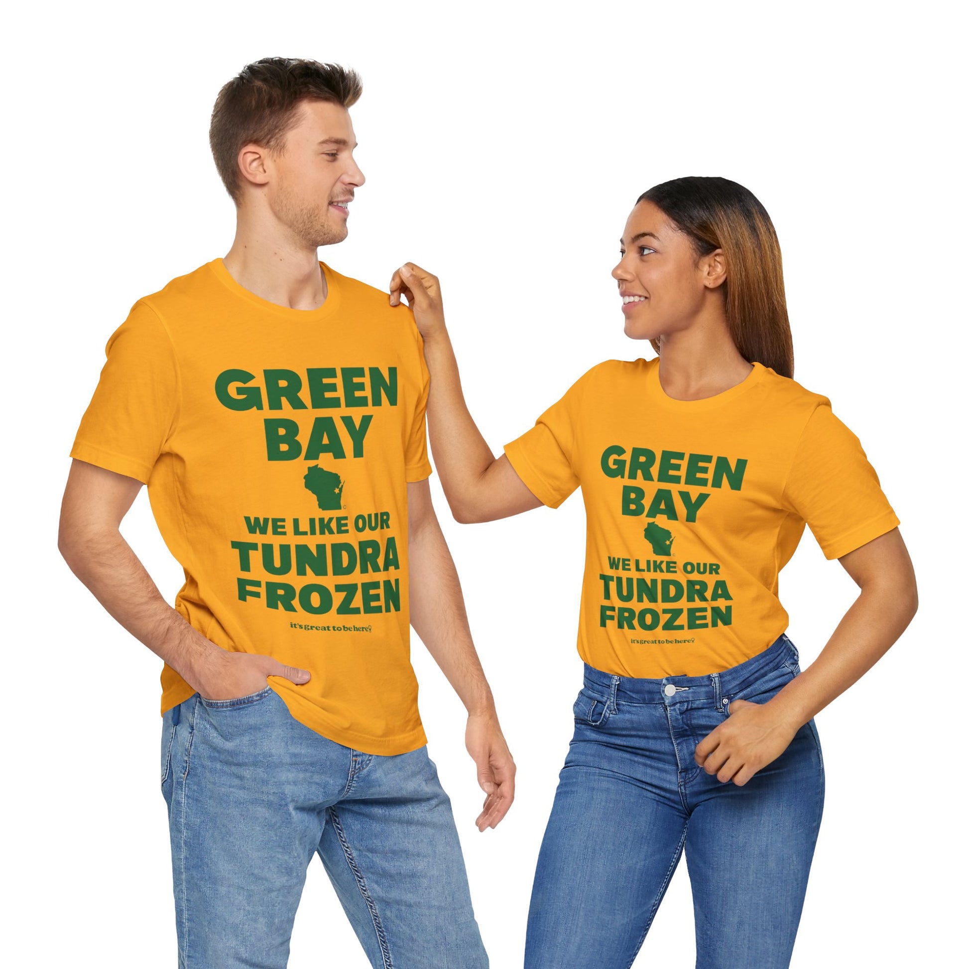 Funny Green Bay T-Shirt - Copyright 2024 - It's Great To Be Here (R) Graphic Tee Shirts - Festa Parties Incorporated, www.GreatToBeHere.com, Vero Beach, Florida USA, All Rights Reserved