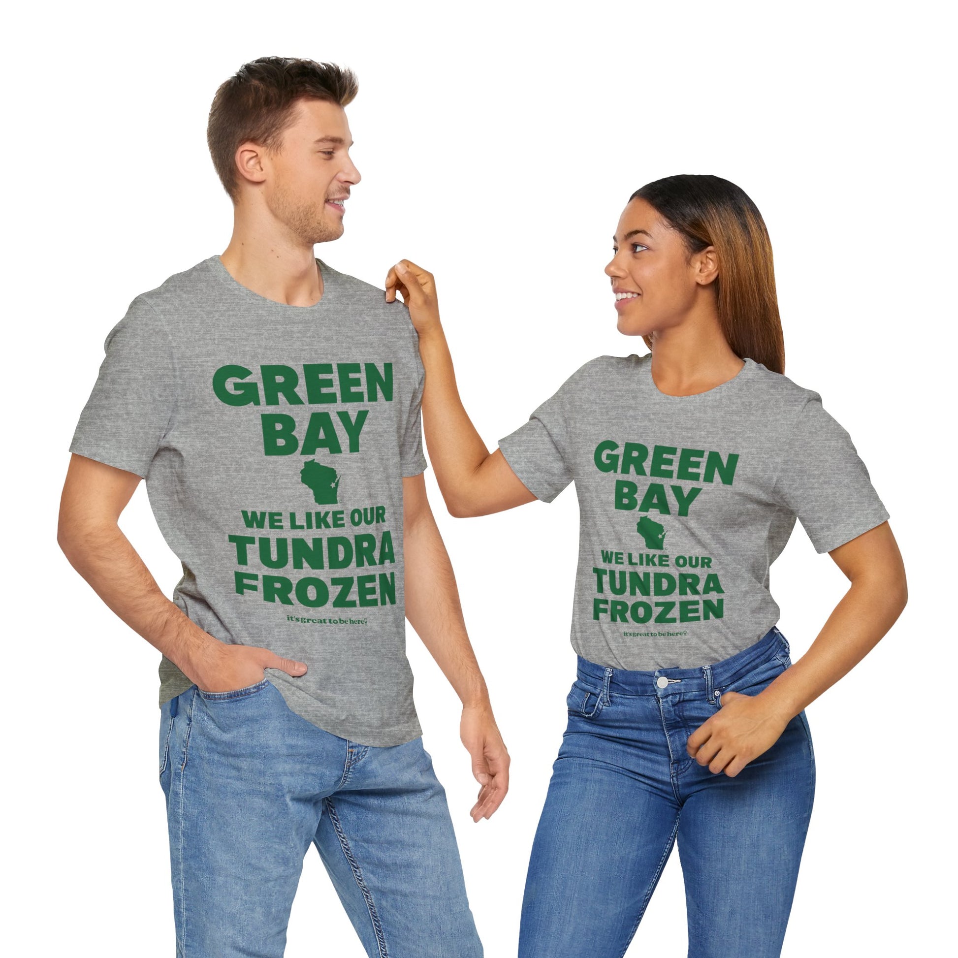 Funny Green Bay T-Shirt - Copyright 2024 - It's Great To Be Here (R) Graphic Tee Shirts - Festa Parties Incorporated, www.GreatToBeHere.com, Vero Beach, Florida USA, All Rights Reserved