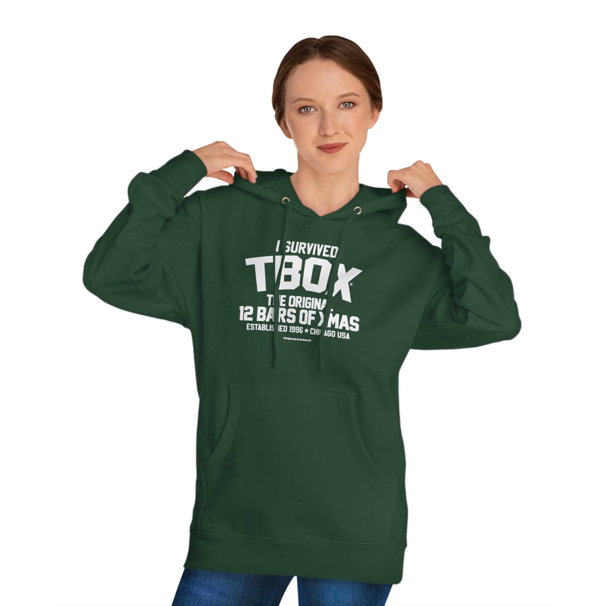 I Survived TBOX The Original 12 Bars of Xmas Fashion Hoodie It s Great To Be Here R