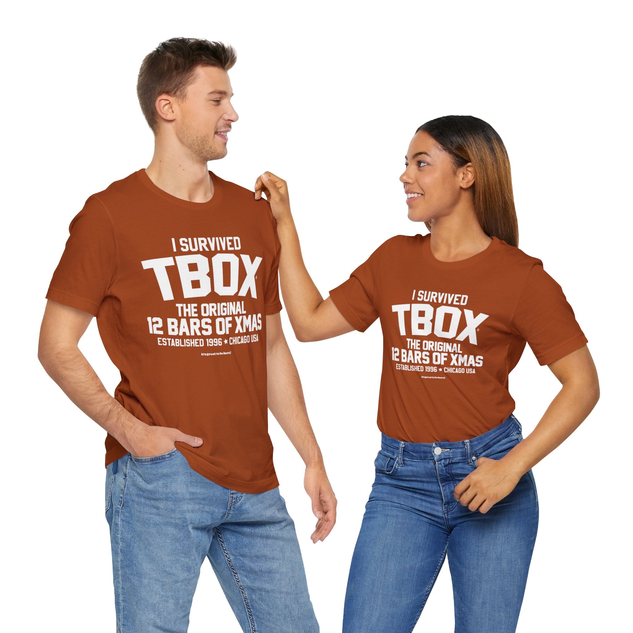 I Survived TBOX, The Original 12 Bars of Xmas - Soft-Style Unisex Fash –  It's Great To Be Here! (R)