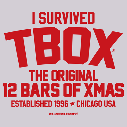 I Survived TBOX, The Original 12 Bars of Xmas - Soft-Style Unisex Fashion T-Shirt