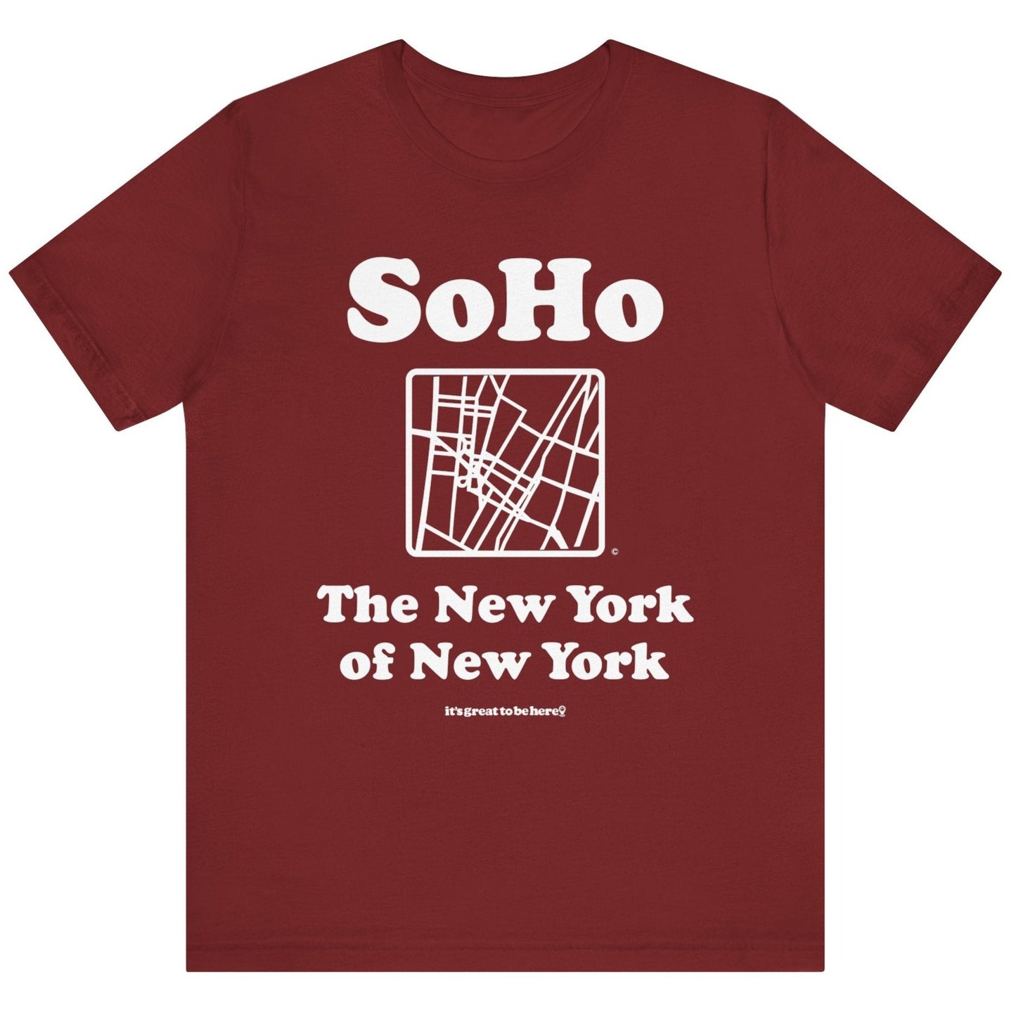 Funny New York T-Shirt - Copyright 2024 - It's Great To Be Here (R) Graphic Tee Shirts - Festa Parties Incorporated, www.GreatToBeHere.com, Vero Beach, Florida USA, All Rights Reserved