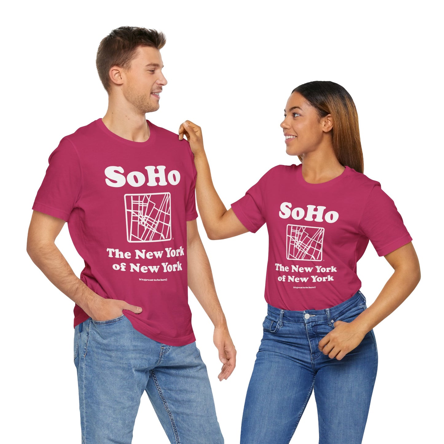 Funny New York T-Shirt - Copyright 2024 - It's Great To Be Here (R) Graphic Tee Shirts - Festa Parties Incorporated, www.GreatToBeHere.com, Vero Beach, Florida USA, All Rights Reserved