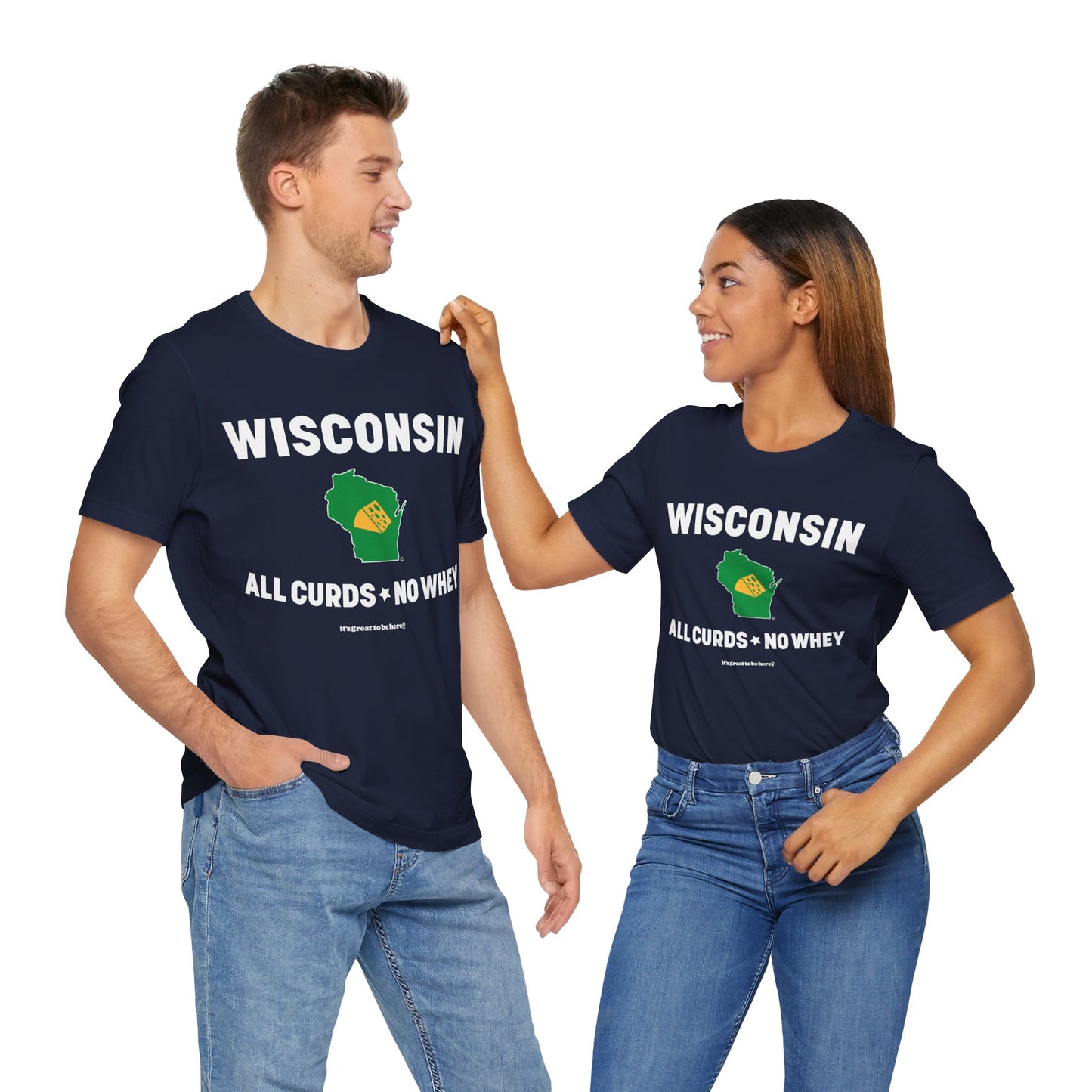 Wisconsin Unisex Tee Shirt (Midnight Express) || www.GreatToBeHere.com || Funny T-Shirt, Copyright 2024 Festa Parties Incorporated